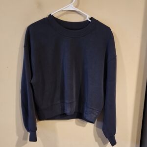 lululemon athletica Dark Blue Softstream  Crew Neck Sweater Small